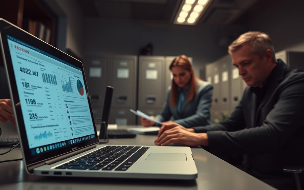 A Detailed Analysis Of A Confidentiality Breach Case, Presented In A Sleek And Professional Manner. In The Foreground, A Laptop Screen Displays Sensitive Documents, With Data Points And Statistics Highlighting The Scale And Impact Of The Breach. The Middle Ground Features A Team Of Cybersecurity Experts, Their Expressions Grave, As They Delve Into The Intricacies Of The Incident. In The Background, A Dimly Lit Office Setting, With Filing Cabinets And Security Monitoring Equipment, Conveying The High-Stakes, Confidential Nature Of The Investigation. Soft, Directional Lighting Illuminates The Scene, Creating An Atmosphere Of Seriousness And Urgency. The Overall Composition Emphasizes The Gravity Of The Situation And The Importance Of Thorough, Meticulous Analysis To Understand And Address The Confidentiality Breach. A Detailed Analysis Of A Confidentiality Breach Case, Presented In A Sleek And Professional Manner. In The Foreground, A Laptop Screen Displays Sensitive Documents, With Data Points And Statistics Highlighting The Scale And Impact Of The Breach. The Middle Ground Features A Team Of Cybersecurity Experts, Their Expressions Grave, As They Delve Into The Intricacies Of The Incident. In The Background, A Dimly Lit Office Setting, With Filing Cabinets And Security Monitoring Equipment, Conveying The High-Stakes, Confidential Nature Of The Investigation. Soft, Directional Lighting Illuminates The Scene, Creating An Atmosphere Of Seriousness And Urgency. The Overall Composition Emphasizes The Gravity Of The Situation And The Importance Of Thorough, Meticulous Analysis To Understand And Address The Confidentiality Breach.